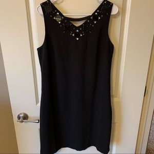 Ann Taylor Beaded Black Dress